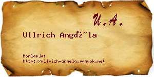 Ullrich Angéla névjegykártya